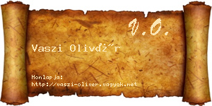 Vaszi Olivér névjegykártya