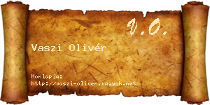 Vaszi Olivér névjegykártya